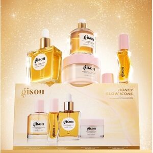 New Gisou Honey Glow Icons Bestsellers Gift Set 4-Piece Hair & Lip Care Kit NEW